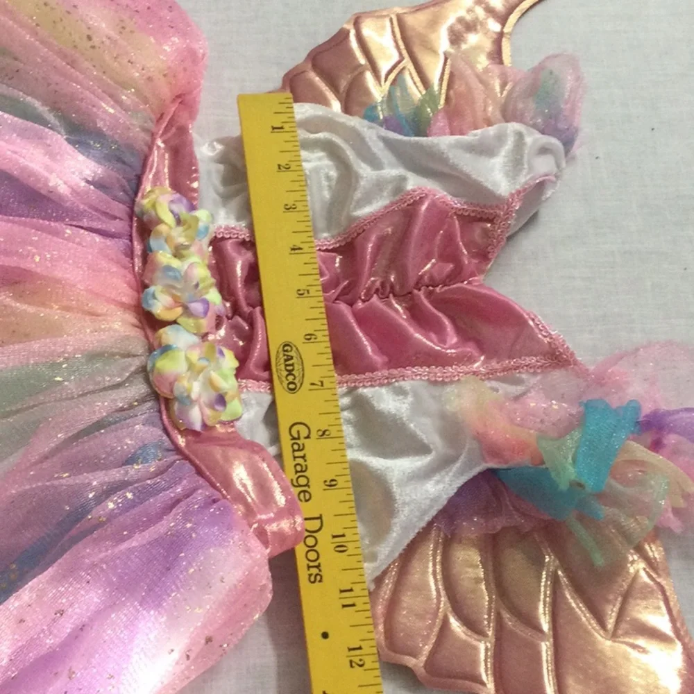 🌞 Spirit Halloween pink rainbow unicorn or fairy costume girl size 2T-4T